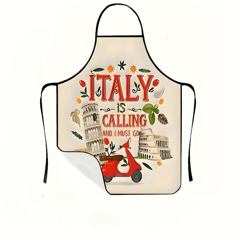 Home Cooking In Italian - قطعة واحدة من المئزر الإيطالي التصميمي،