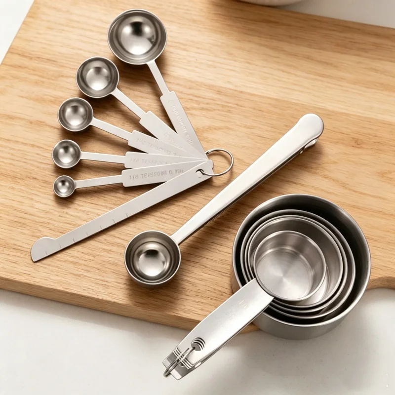 Home Cooking Supplies - مجموعة ملاعق قياس من الفولاذ المقاوم