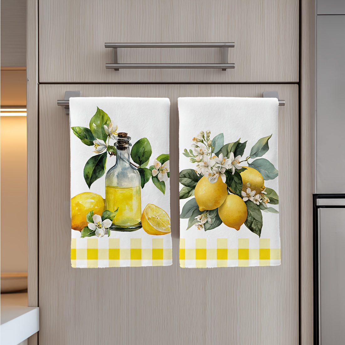 قطعتان، منشفة مطبخ بنقشة زهور  - مراجعة Home Cooking Supplies وسعره