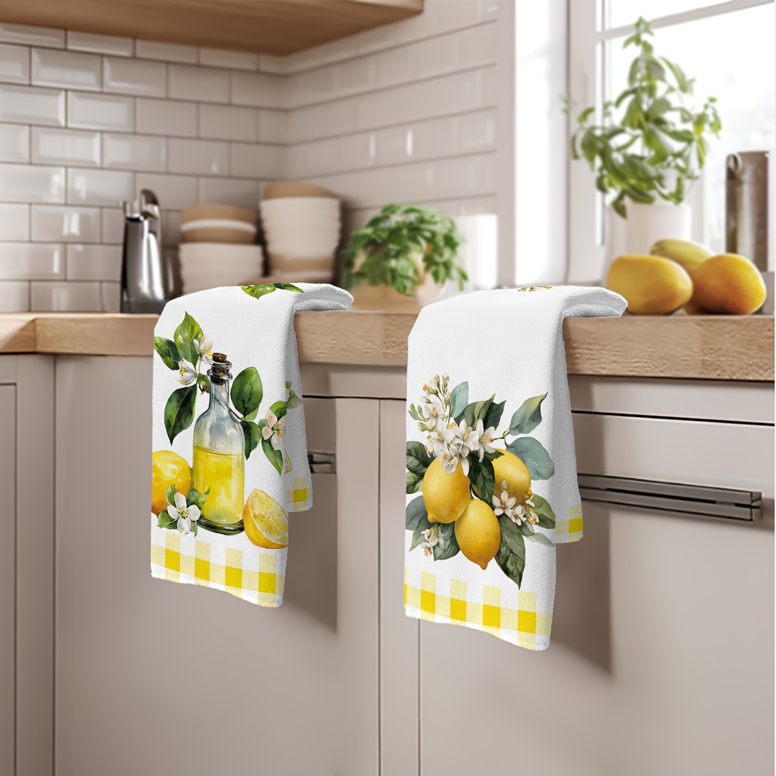 قطعتان، منشفة مطبخ بنقشة زهور  - مراجعة Home Cooking Supplies وسعره