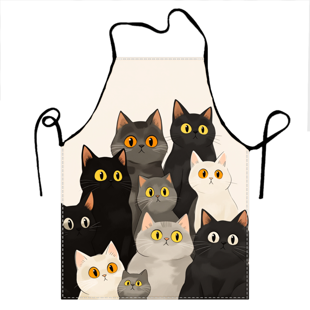 مريلة مطبخ بتصميم عائلة القطط  - مراجعة Home Cooking For Cats وسعره