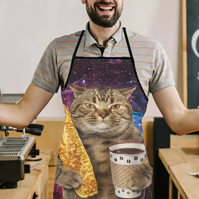 مريلة مطبخ مطبوعة عليها قطة جا - مراجعة Home Cooking For Cats وسعره