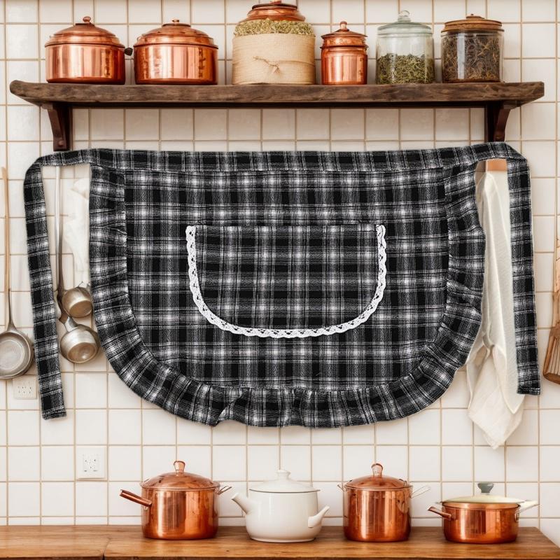 مريلة مربعة بنقشة مربعات نصفية - مراجعة Home Cooking Service وسعره